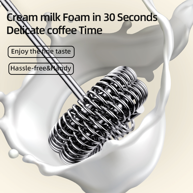 Wireless Electric Milk Frother Egg Beater Speeds TypeC Charging Mini Handheld Foam Maker Coffee Whi 1
