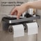 Aluminum Alloy No Drill Toilet Paper Holder WallMounted Tissue Rack Bathroom Storage 2