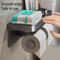 Aluminum Alloy No Drill Toilet Paper Holder WallMounted Tissue Rack Bathroom Storage 3