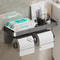 Aluminum Alloy No Drill Toilet Paper Holder WallMounted Tissue Rack Bathroom Storage 8