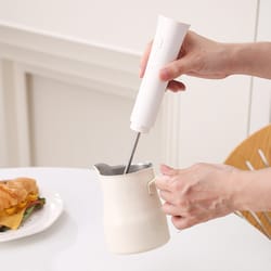 wireless electric milk frother mixer three speed adjustment with dual head replacement use for coffee baking jam