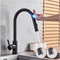 Smart Touch Kitchen Faucet Pull Out Brushed Nickel Black Sensor Stainless Steel Induction Mixed Tap 0