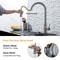 Smart Touch Kitchen Faucet Pull Out Brushed Nickel Black Sensor Stainless Steel Induction Mixed Tap 3