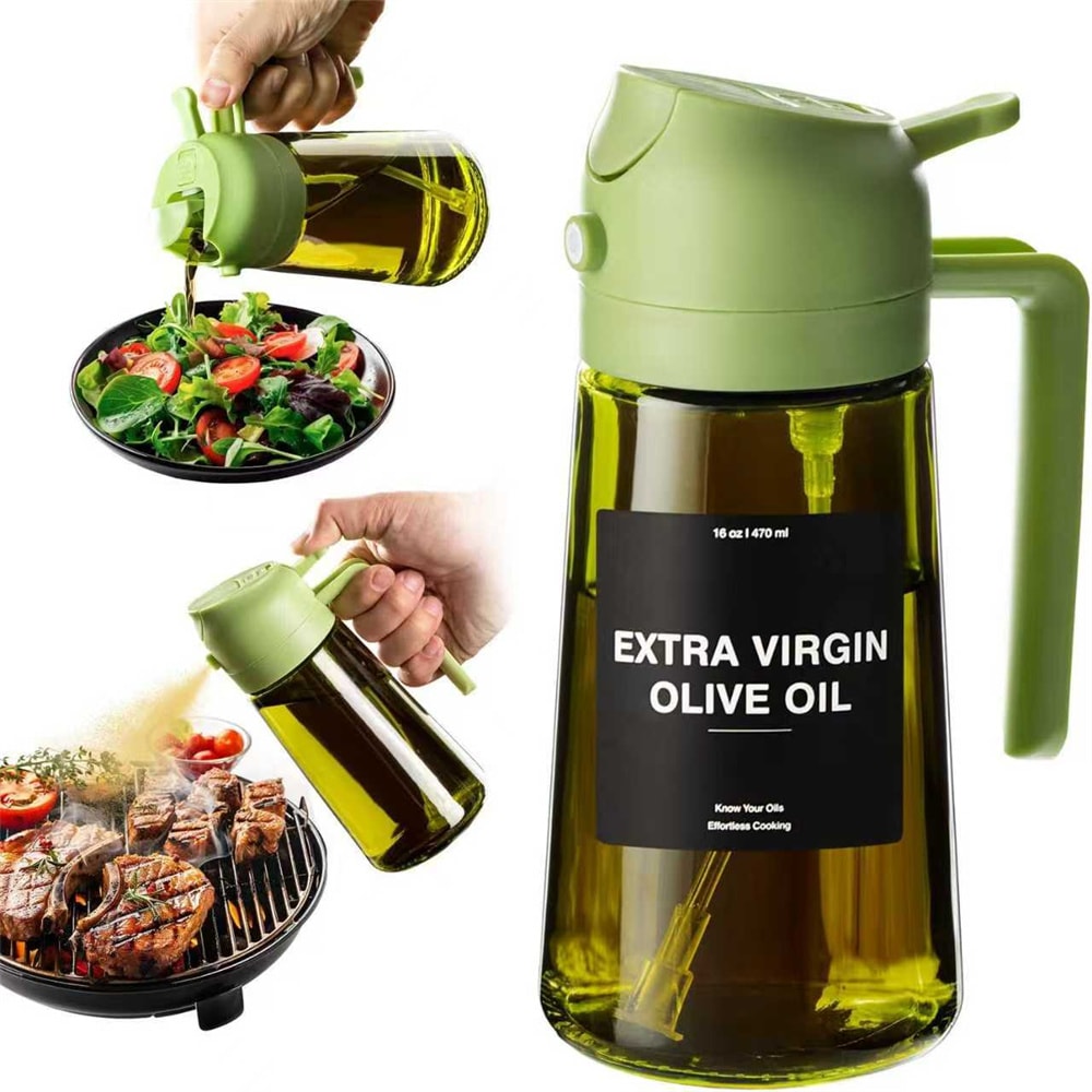 Olive Oil Dispenser And Oil Spray Bottle Oil Sprayer For Cooking Thick Glass Spray Bottle 0