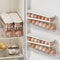 Automatic Rolling Egg Holder Rack Bilayer Fridge Storage Box Ladder Style Egg Organizer Dispenser F 2