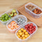 Reusable Dual Compartment Food Storage Container Plastic Sealed For Spices Lunch Herbs Kitchen Camp 1