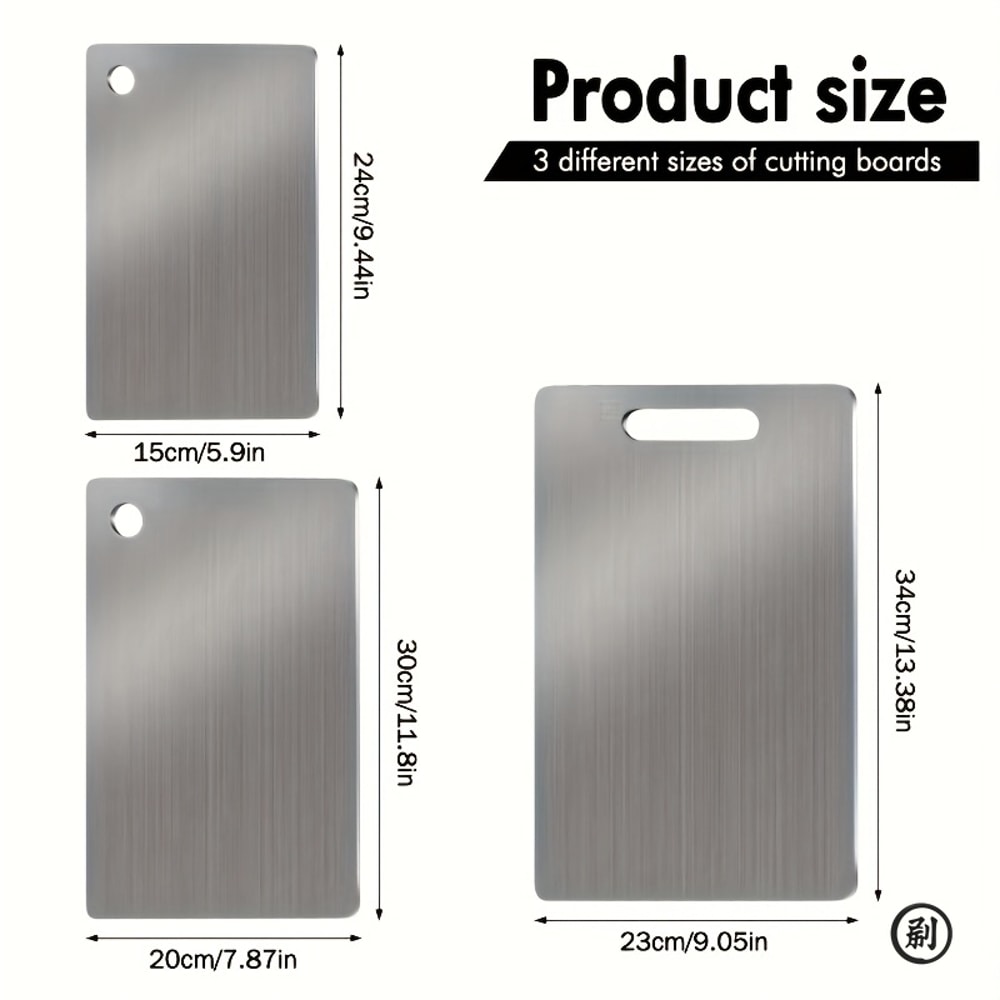 Stainless Steel Cutting Boards Set BPAFree Dishwasher Safe NonSlip With Juice Groove Rustproof And 4