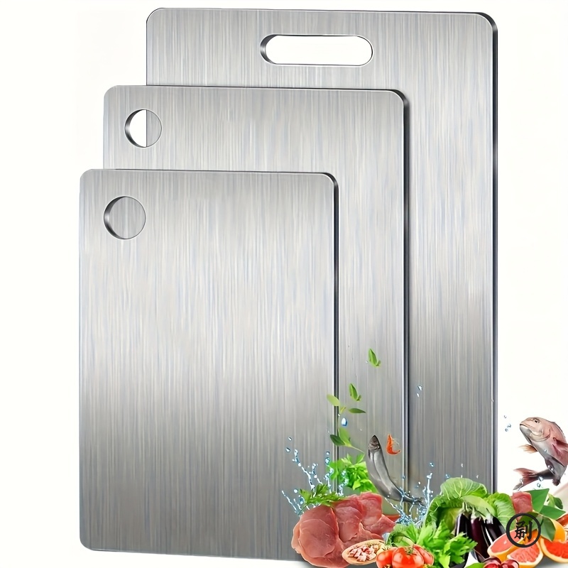 Stainless Steel Cutting Boards Set BPAFree Dishwasher Safe NonSlip With Juice Groove Rustproof And 5