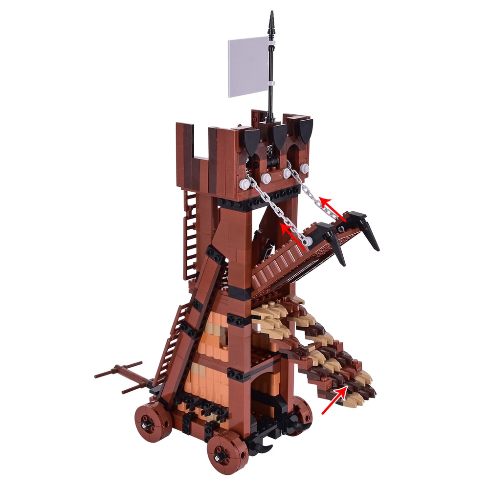 Royal Kings Knight Siege Engine Model Creative Medieval Castle Building Blocks Spartacus Chariot To 3