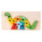3D Stereoscopic Montessori Wooden Puzzle Cartoon Dinosaur Animal Shape Color Cognitive Educational 6