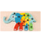 3D Stereoscopic Montessori Wooden Puzzle Cartoon Dinosaur Animal Shape Color Cognitive Educational 7