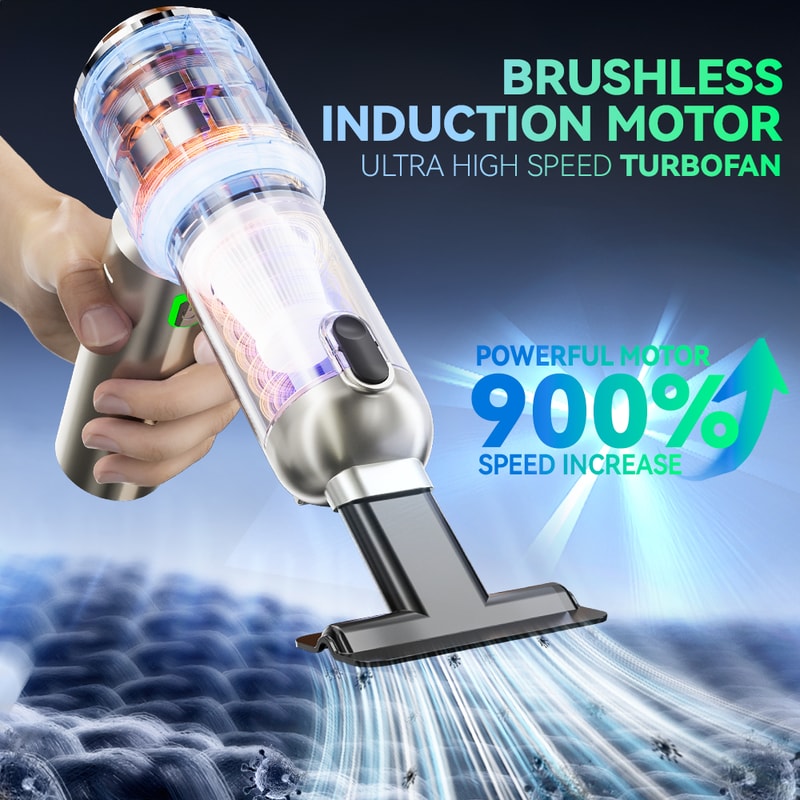 Powerful Mini Car Vacuum Cleaner Strong Suction Wireless Handheld Portable Cleaning Machine For Car 3