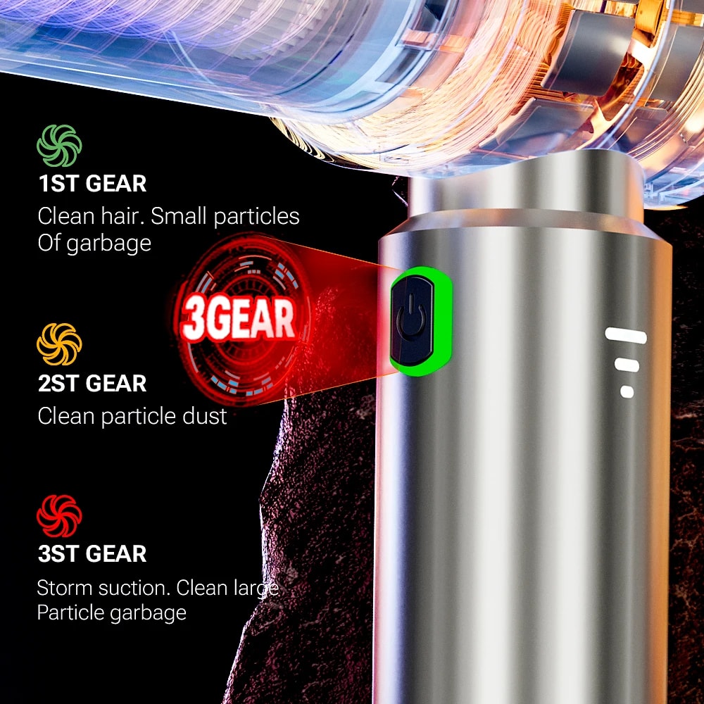 Powerful Mini Car Vacuum Cleaner Strong Suction Wireless Handheld Portable Cleaning Machine For Car 4