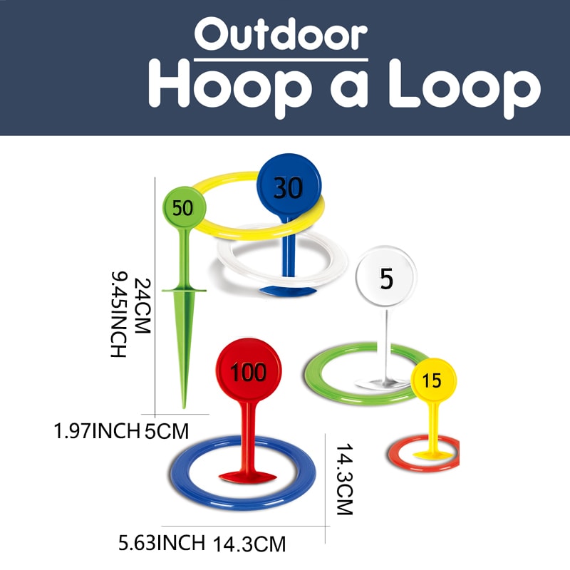 Kids Outdoor Lawn And Beach Ring Toss Game Set Ideal For Carnival Party Favors And Gifts 5