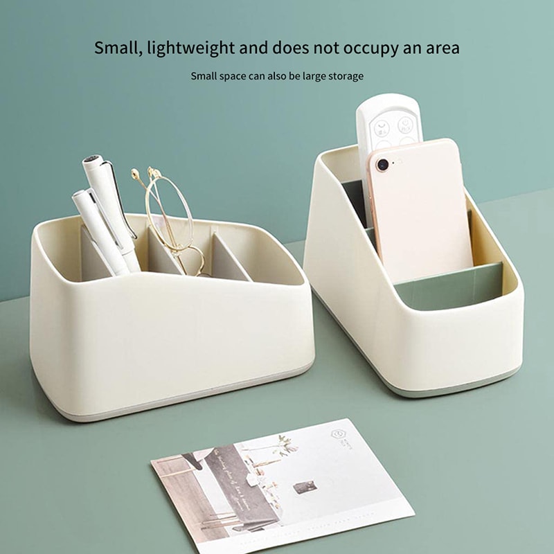 Remote Control Holder Desktop Storage Box TV Organizer Case Trapezoidal Basket For Phone Stationery 2
