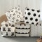 Cotton Linen Household Fabric Square Box Folding Toy Storage Basket For Dirty Clothes And Miscellan 0