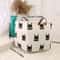 Cotton Linen Household Fabric Square Box Folding Toy Storage Basket For Dirty Clothes And Miscellan 1