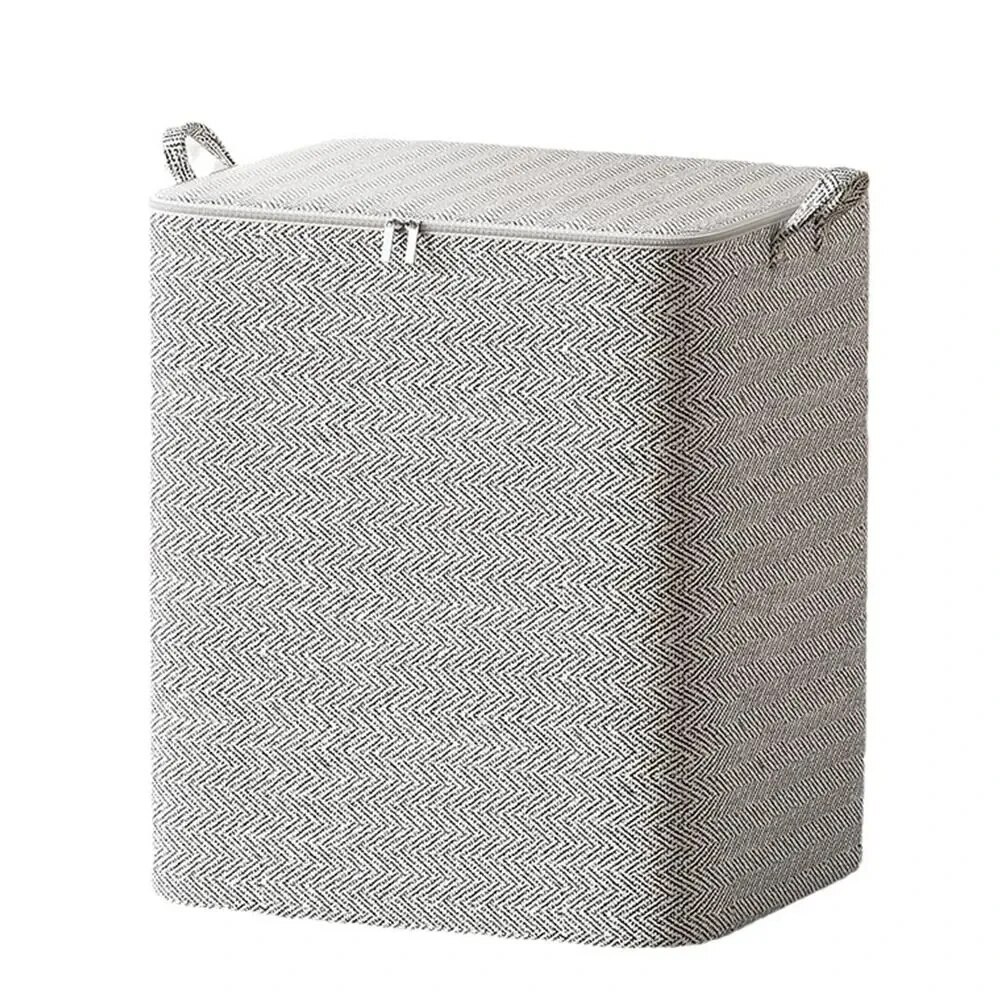 Large Capacity Nonwoven Quilt Storage Bag With Lids Zipper Foldable Dustproof Container For Clothes 7