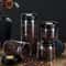 Transparent Glass Coffee Beans Storage Jars Vacuum Sealed Tank Airtight Food Storage Household Mois 3