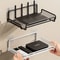 No-Drill Stainless Steel Wall-Mounted Router Shelf, Space-Saving Organizer for TV Top Boxes, Keys, Small Living Room