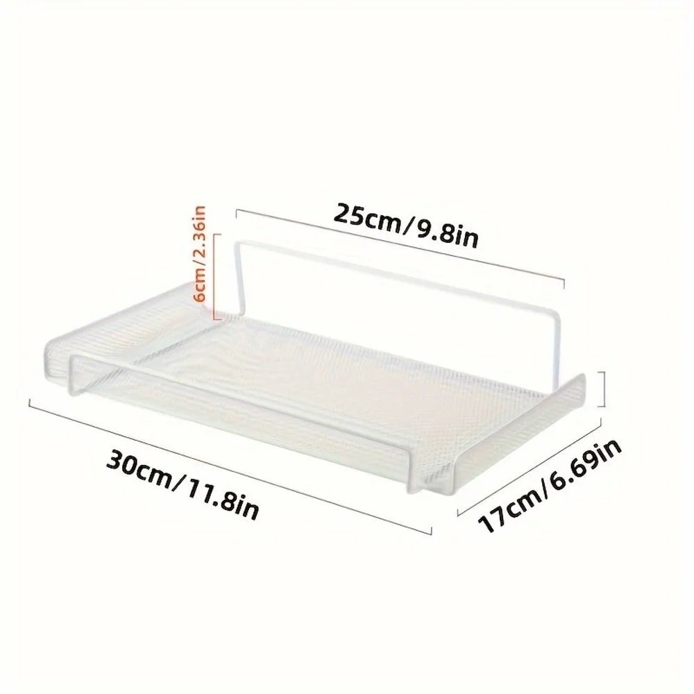 No-Drill Stainless Steel Wall-Mounted Router Shelf, Space-Saving Organizer for TV Top Boxes, Keys, Small Living Room