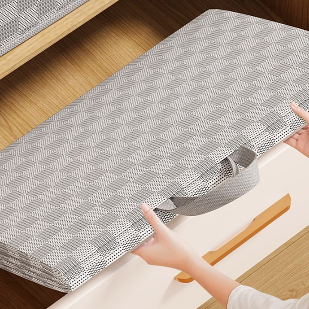 Foldable Nonwoven Quilt Storage Bag With Lids Zipper Dustproof Large Capacity Organizer 2