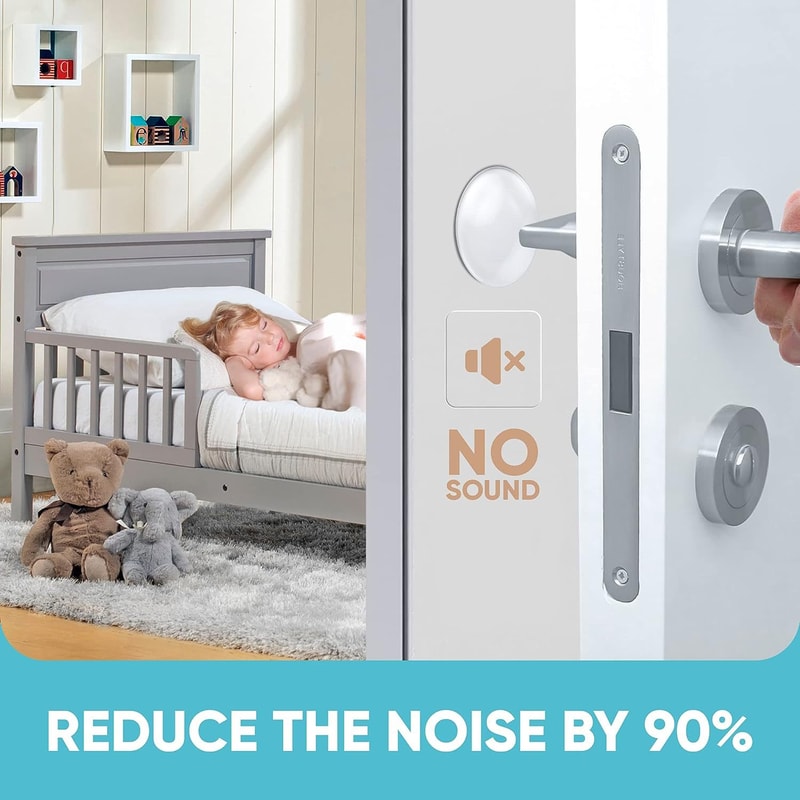 Soft Rubber Transparent Door Knob Shield Wall Protector Mute Stickers Round Bumper Pad 1