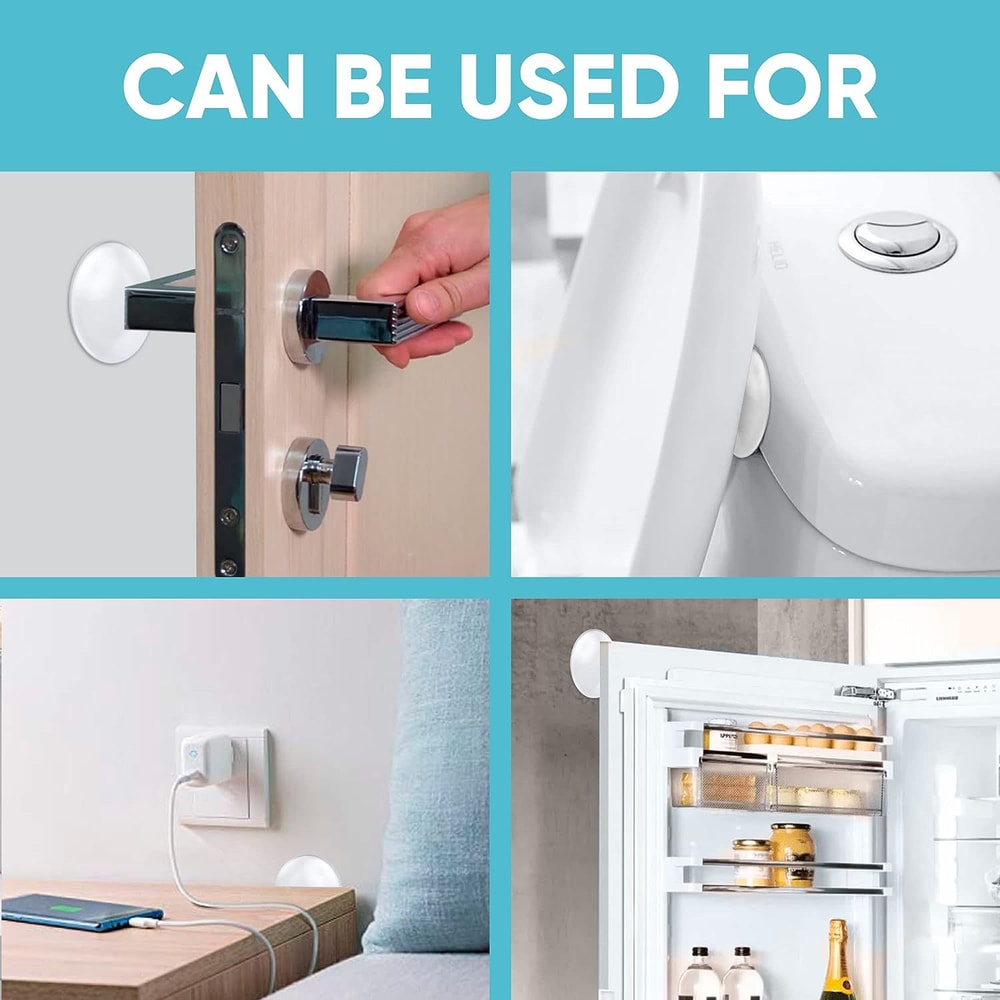 Soft Rubber Transparent Door Knob Shield Wall Protector Mute Stickers Round Bumper Pad 3