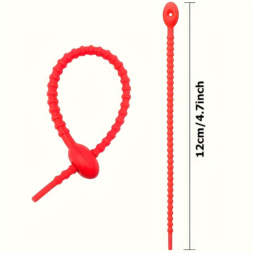 Silicone Cable Organizer Storage Tie Reusable Wire Management Zipper Tie MultiFunctional Organizer 5