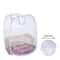 Foldable Mesh Laundry Basket Pop Up Hamper Storage Bin Toy Organizer Side Pocket Dorm Bathroom Esse 4