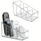 Desk Organizer With Compartments Clear Plastic Remote Control Holder For Home Office Use 0