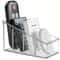 Desk Organizer With Compartments Clear Plastic Remote Control Holder For Home Office Use 5
