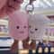 Cute Plush Cotton Cat Candy Two Tone Soft Keychain Bag Pendant Doll Plush Accessories Car Pendant Gift
