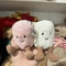 Cute Plush Cotton Cat Candy Two Tone Soft Keychain Bag Pendant Doll Plush Accessories Car Pendant Gift