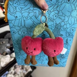 jelly fun cherry keychain pendant accessories doll pendant for girls women's festival gifts