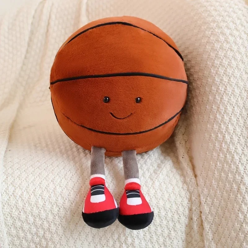 Fun Football Doll And Basketball Plush Toy Comfortable Pillow Interactive Dog And Cat Toy Pet Ball 2