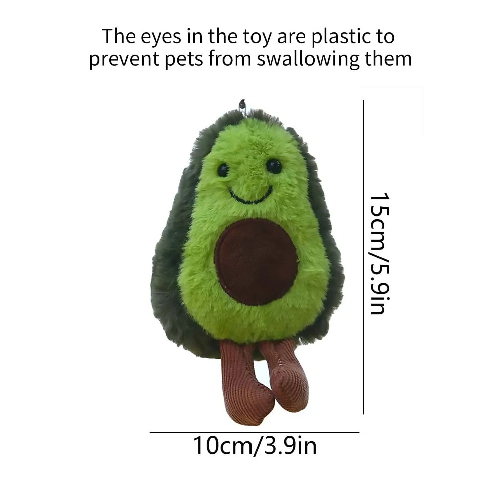 Cute Avocado Plush Toy For Dogs Funny Cat Toys Daily Companion Hanging Chain 4