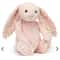 NEW Easter Rabbit Grey Plush Doll With Pink Strawberry Flower Ears Gift 0