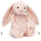 NEW Easter Rabbit Grey Plush Doll With Pink Strawberry Flower Ears Gift 0
