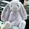 NEW Easter Rabbit Grey Plush Doll With Pink Strawberry Flower Ears Gift 4