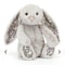 NEW Easter Rabbit Grey Plush Doll With Pink Strawberry Flower Ears Gift 5