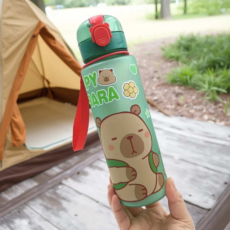 Large Capacity Sports Water Bottle Capybara Straw Cup Leakproof Plastic Water Bottle Cute Cartoon P 8