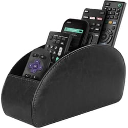 remote control holder with compartments pu leather tv remote caddy storage box organizer tray