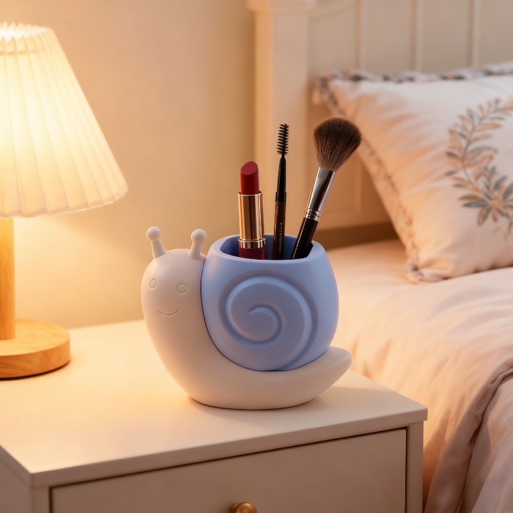 Cute Cartoon Snail Dinosaur Pen Holder Desktop Storage Organizer Creative Office Desk Accessory 3