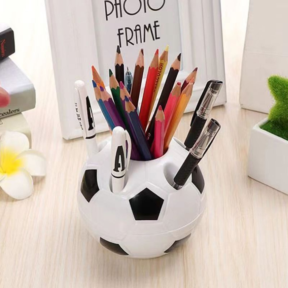 Football Shape Desktop Decoration Pen Holder Multifunctional Storage Box For Students 0