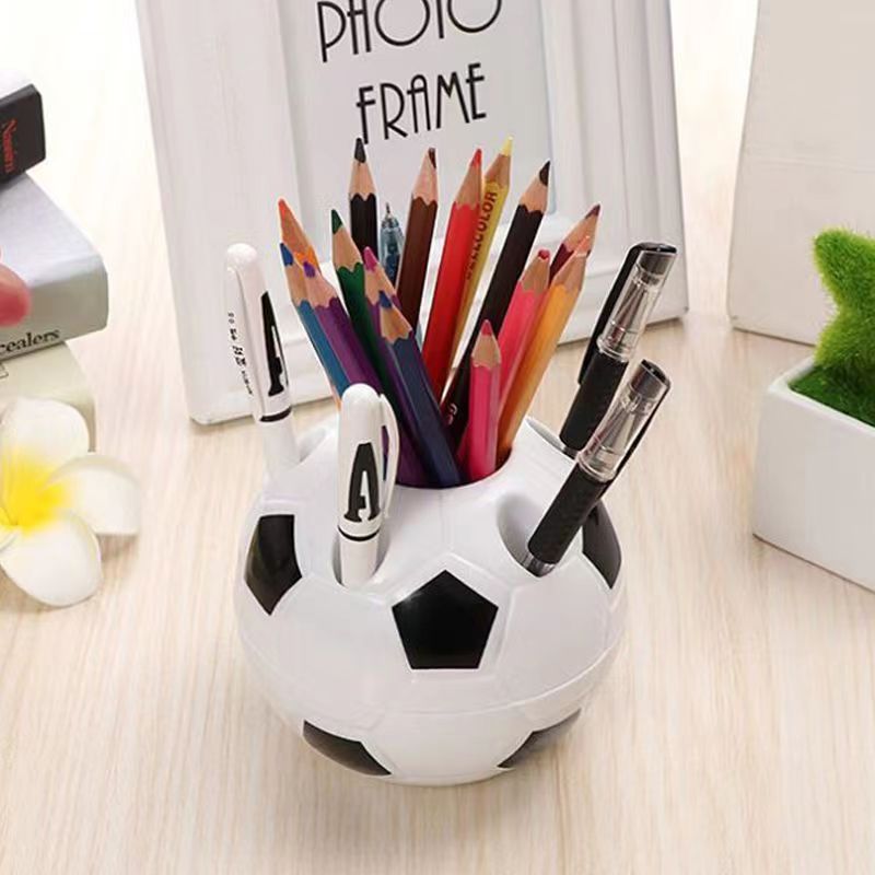 Football Shape Desktop Decoration Pen Holder Multifunctional Storage Box For Students 0