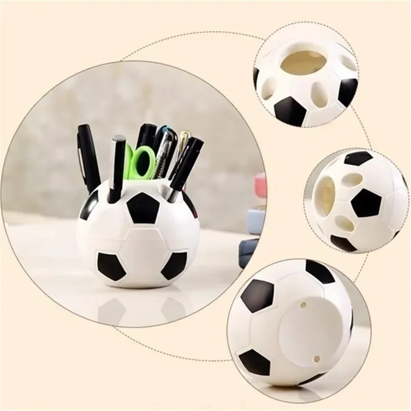 Football Shape Desktop Decoration Pen Holder Multifunctional Storage Box For Students 2