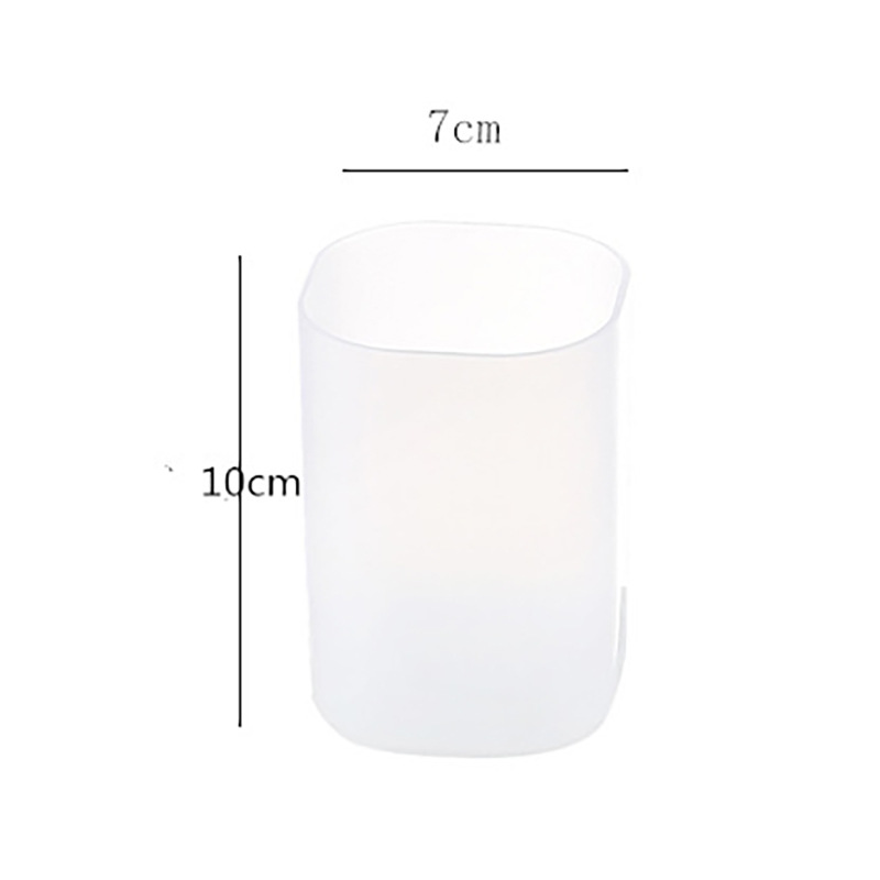 Large Capacity Matte Transparent Plastic Pen Holder For Desk Organization And Stationery Storage Fo