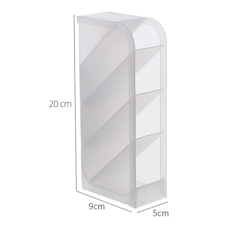 Large Capacity Matte Transparent Plastic Pen Holder For Desk Organization And Stationery Storage Fo