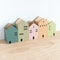 Wooden Pen Holder Cartoon House Storage Box for Stationery Makeup Brushes Student Desktop Organizer